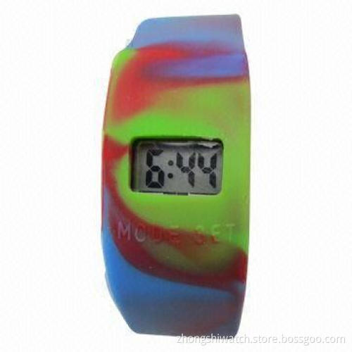 New Wide Band Watch, Made of Silicone Ion Jelly, Suitable for Sports